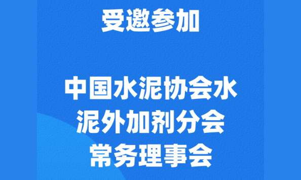 董事長(zhǎng)袁玉喬?受邀參加??中國(guó)水泥協(xié)會(huì)水泥外加劑分會(huì)??常務(wù)理事會(huì)